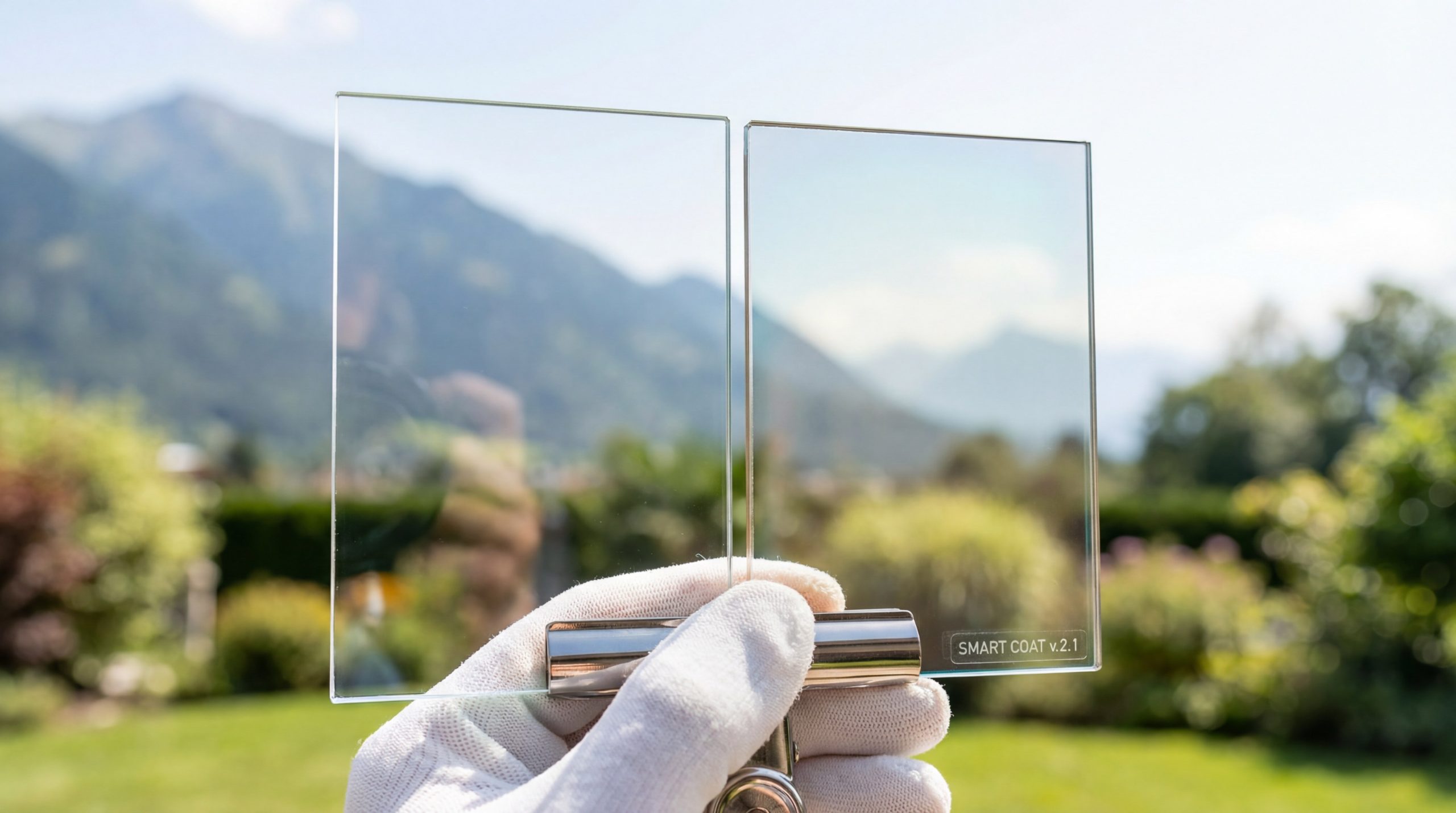 glass coating comparison product shot