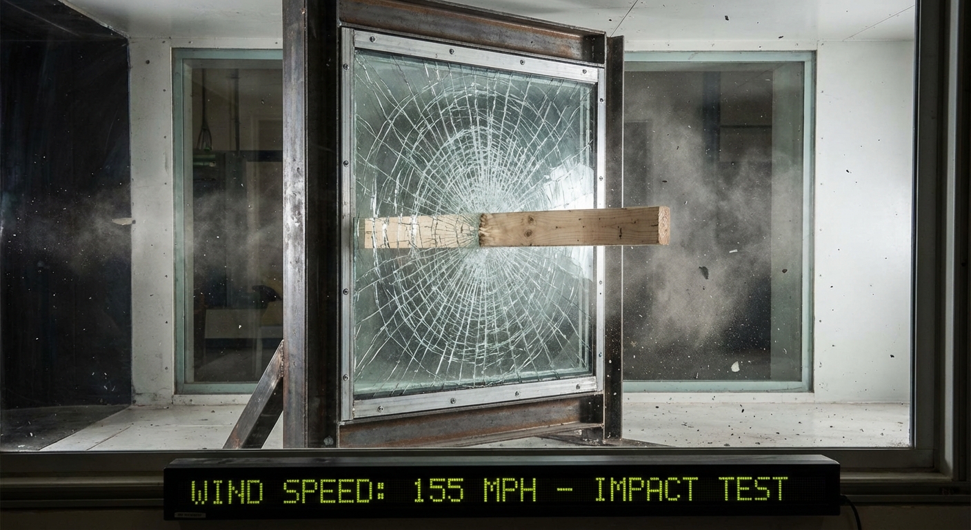 hurricane resistant glass wind tunnel test