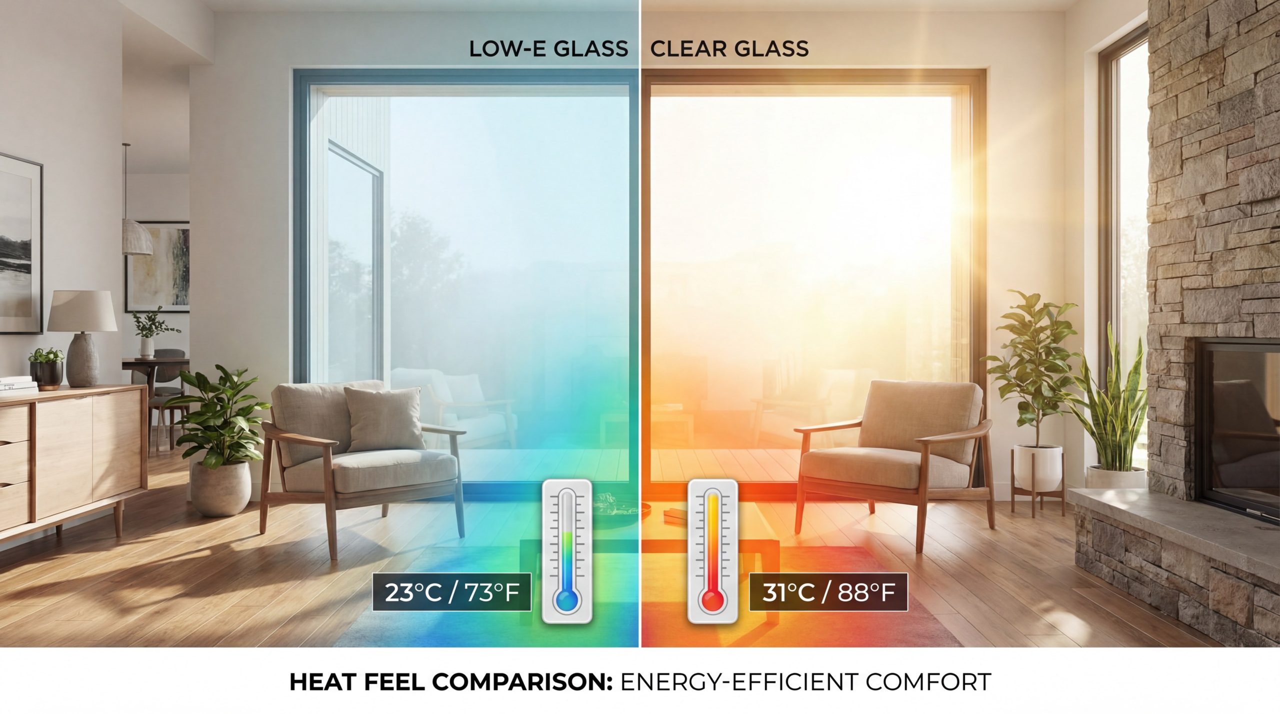 low e glass comparison living room
