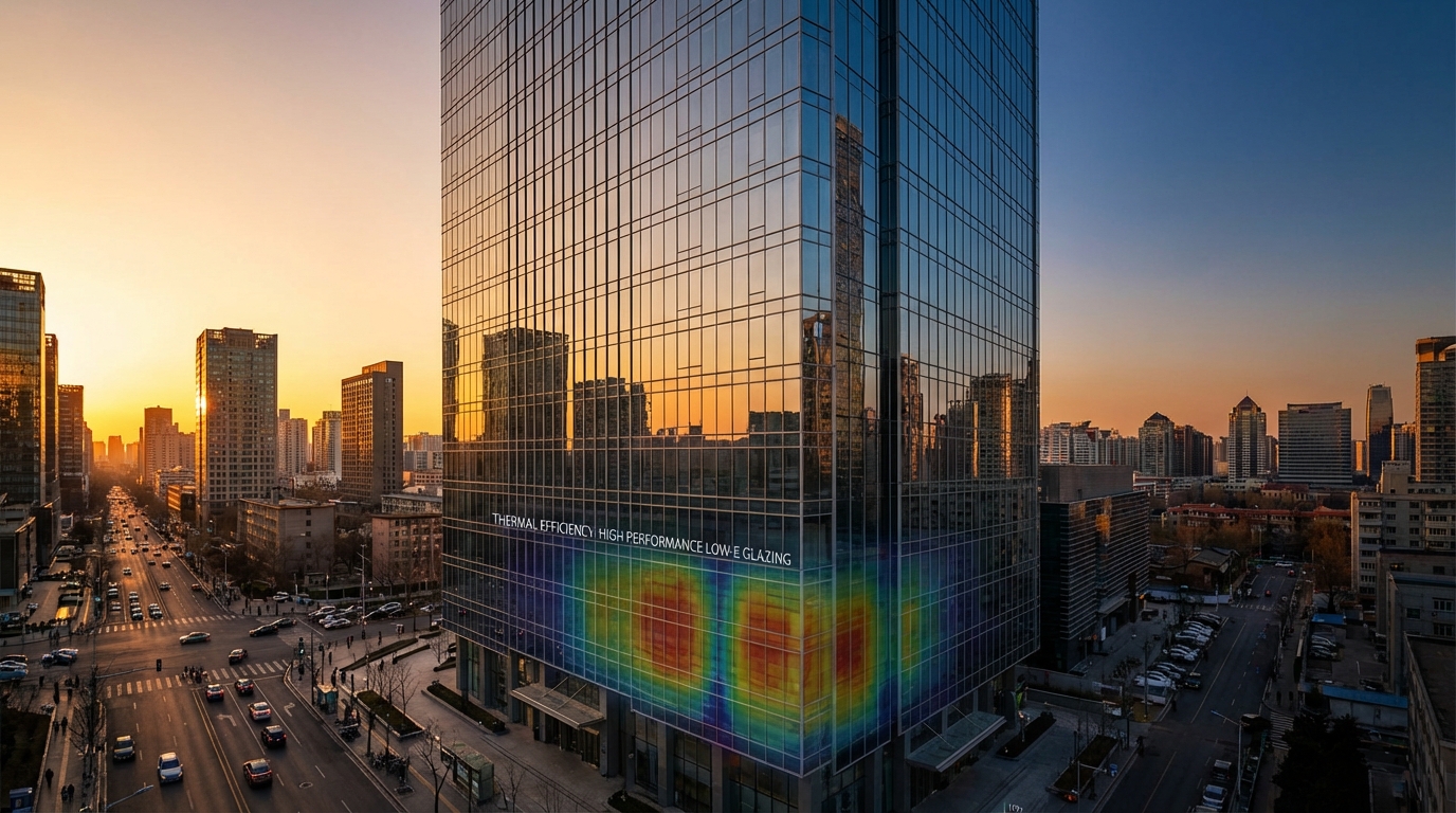 modern skyscraper thermal facade