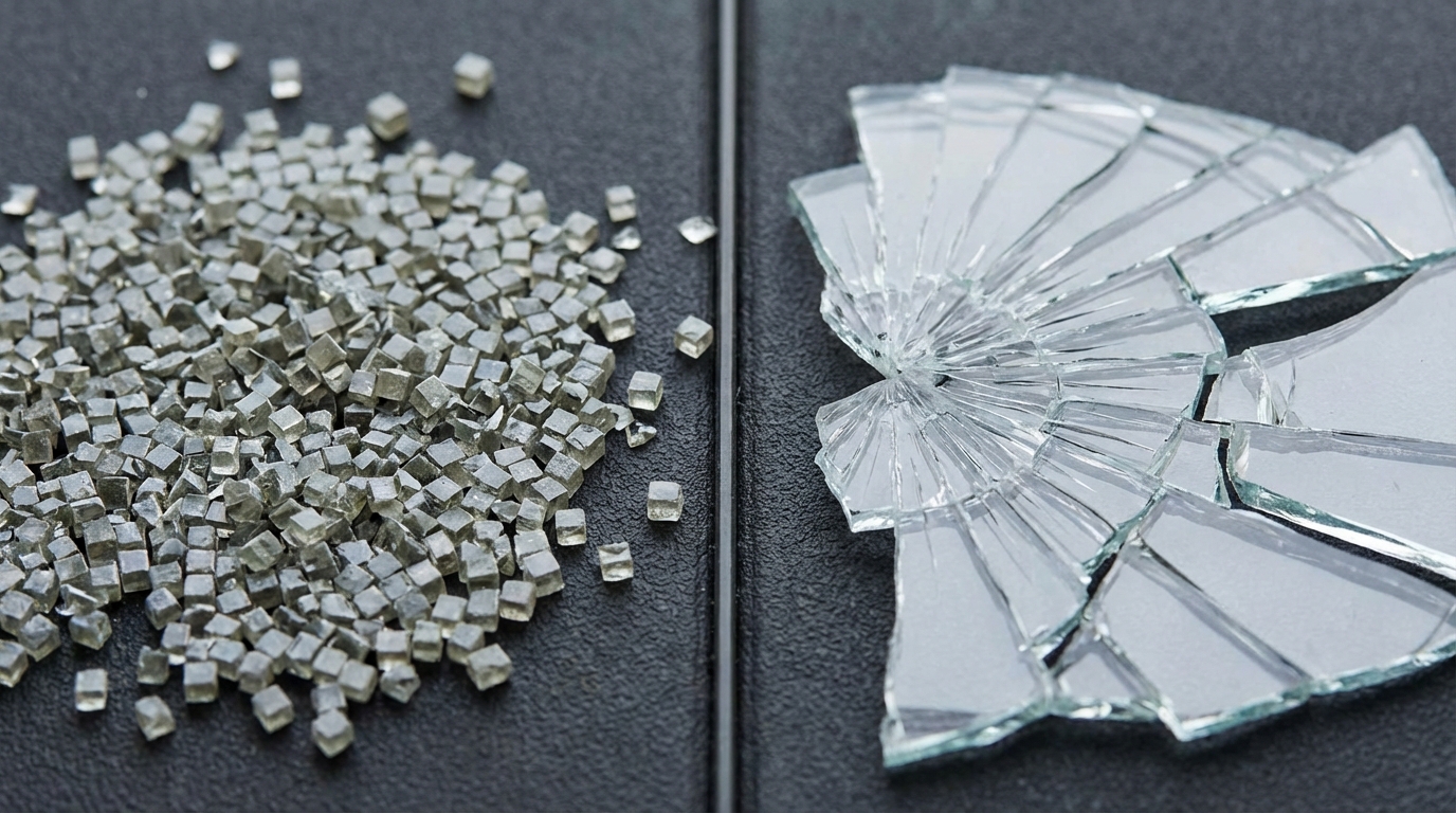 glass breakage patterns comparison