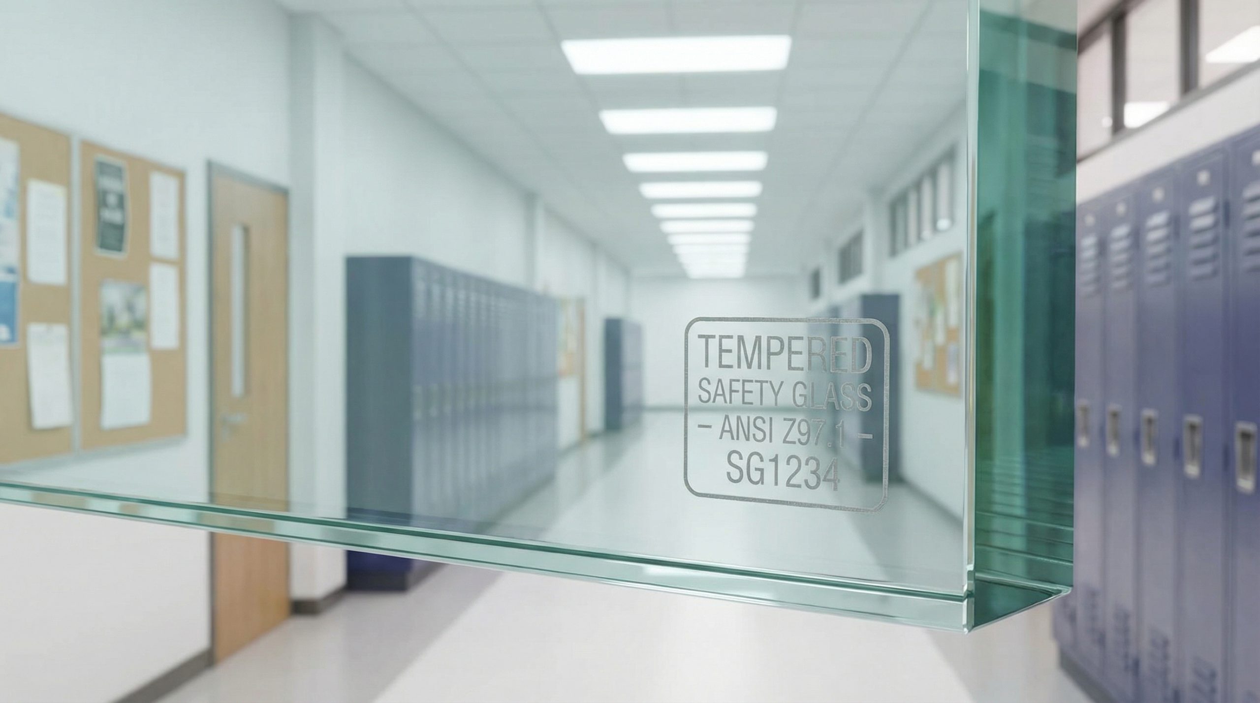 safety tempered glass school