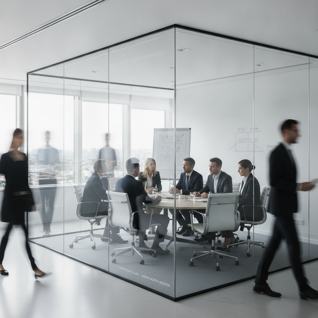 Acoustic Safety Glass Modern Office Partition