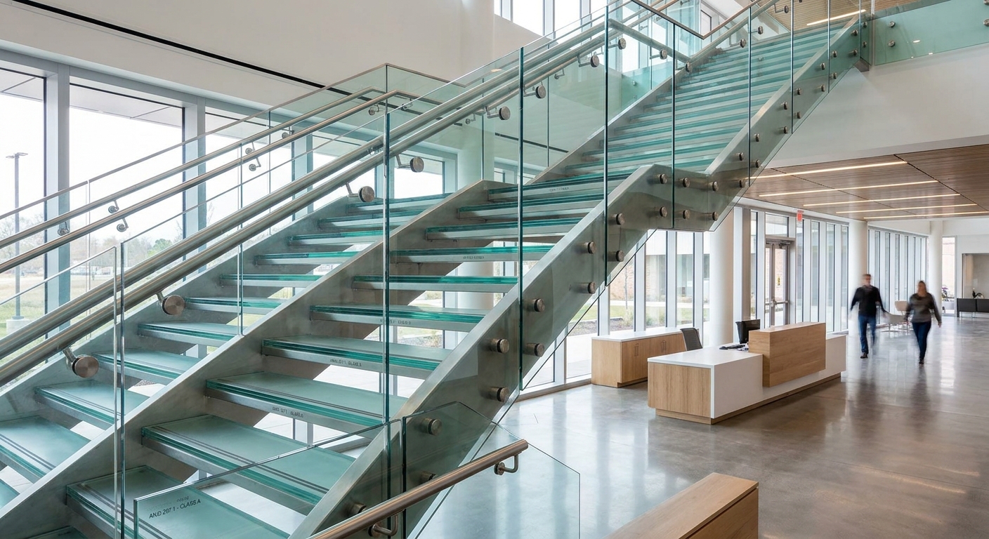 Code-Compliant Safety Glass Stairs and Railings